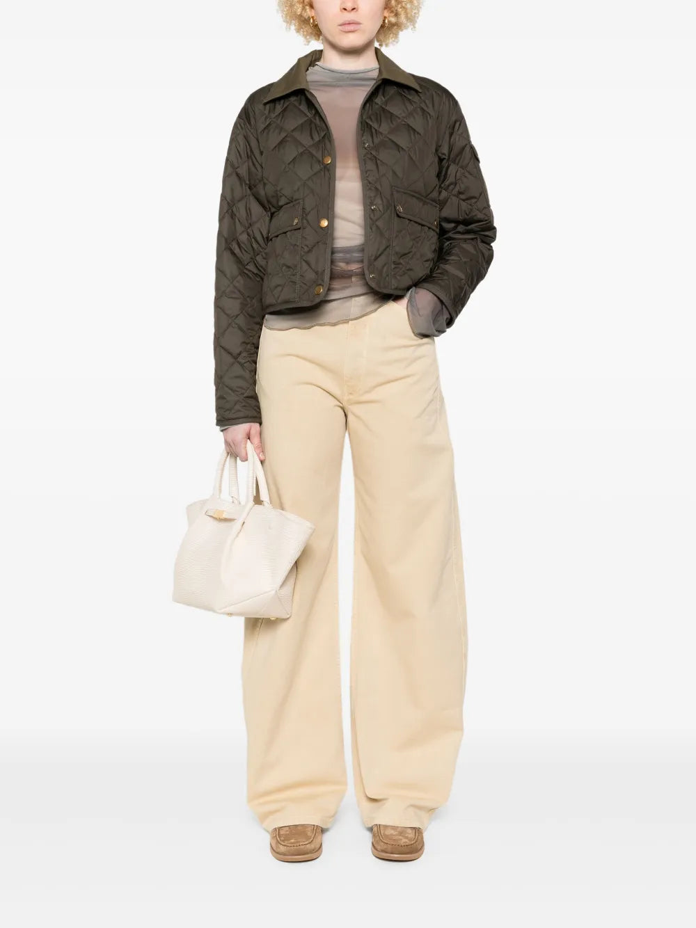High-Waisted Curved Jeans