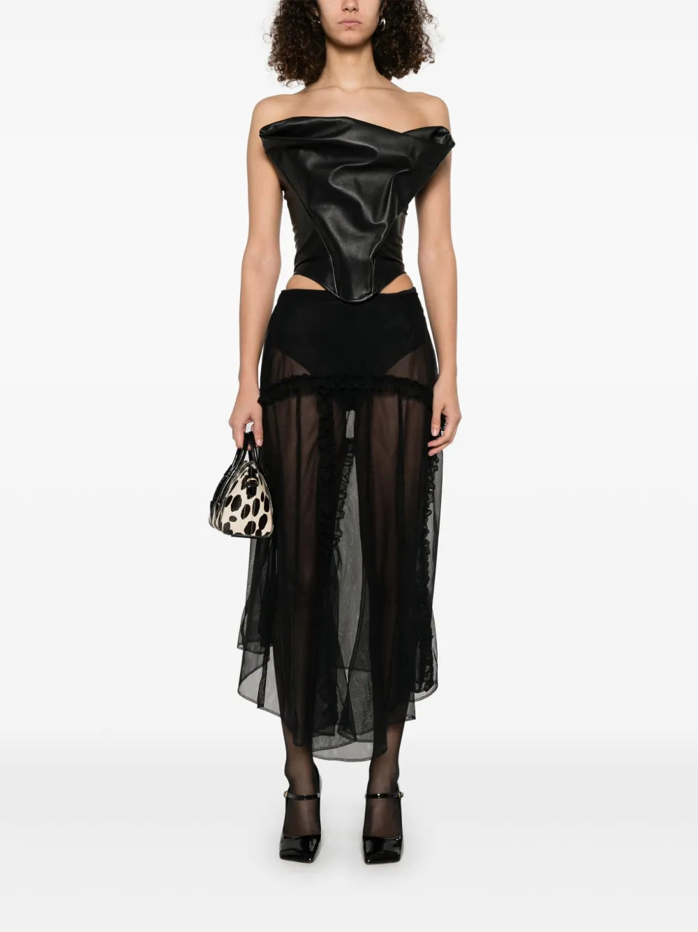 Draped Leather Corset