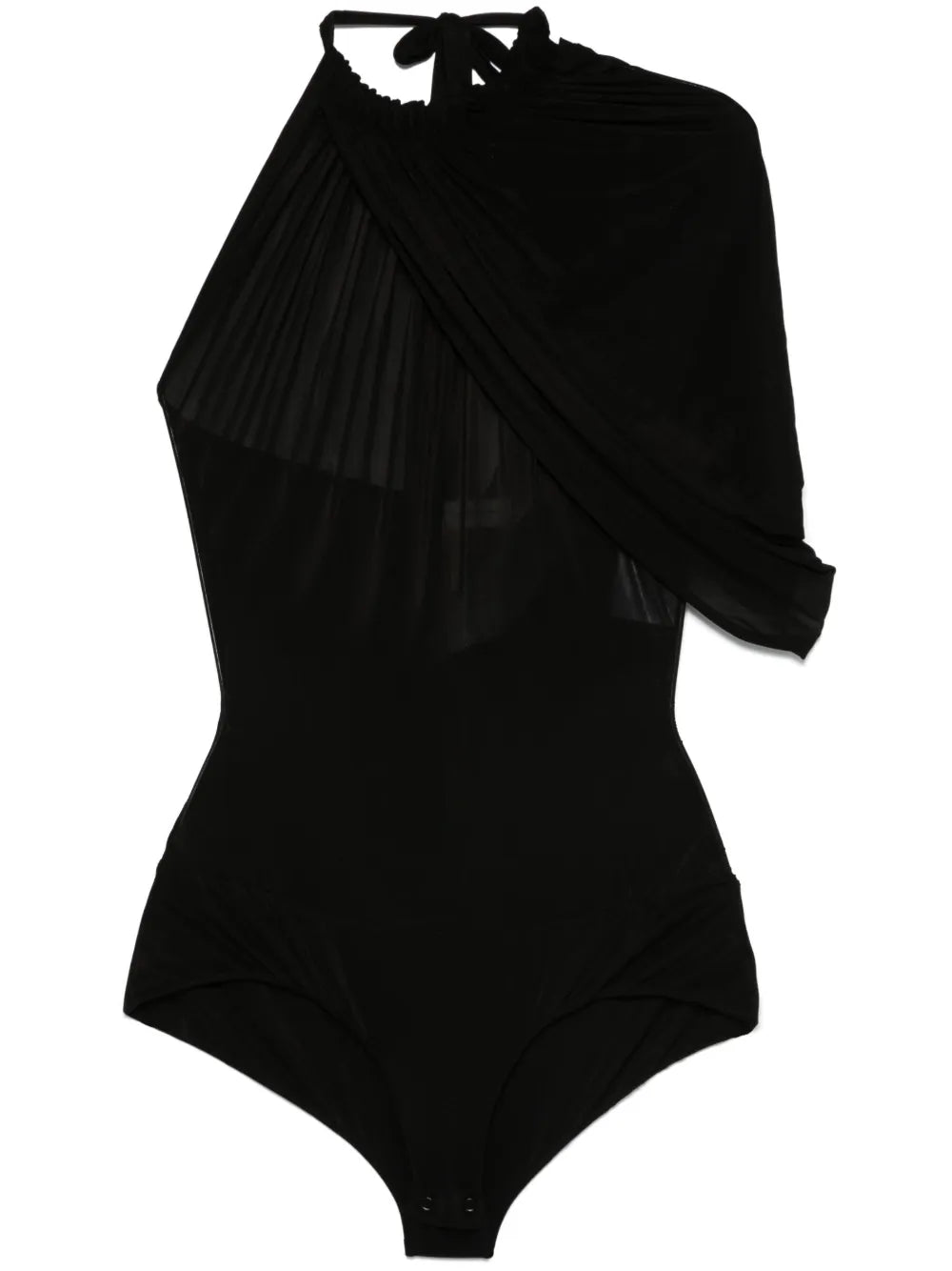 Cape-Effect Halterneck Bodysuit