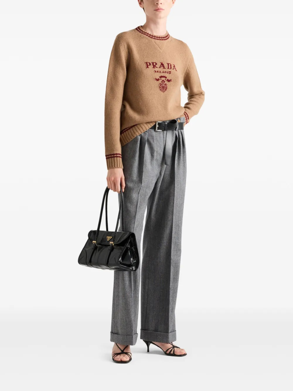 Intarsia Knitted-Logo Cashmere Jumper