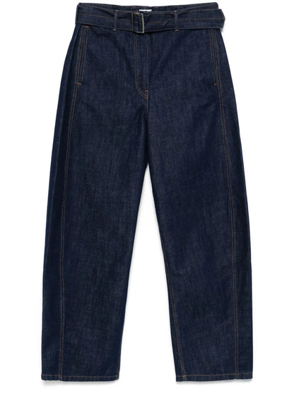 Belted Wide-Leg Jeans