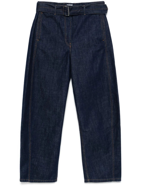 Belted Wide-Leg Jeans