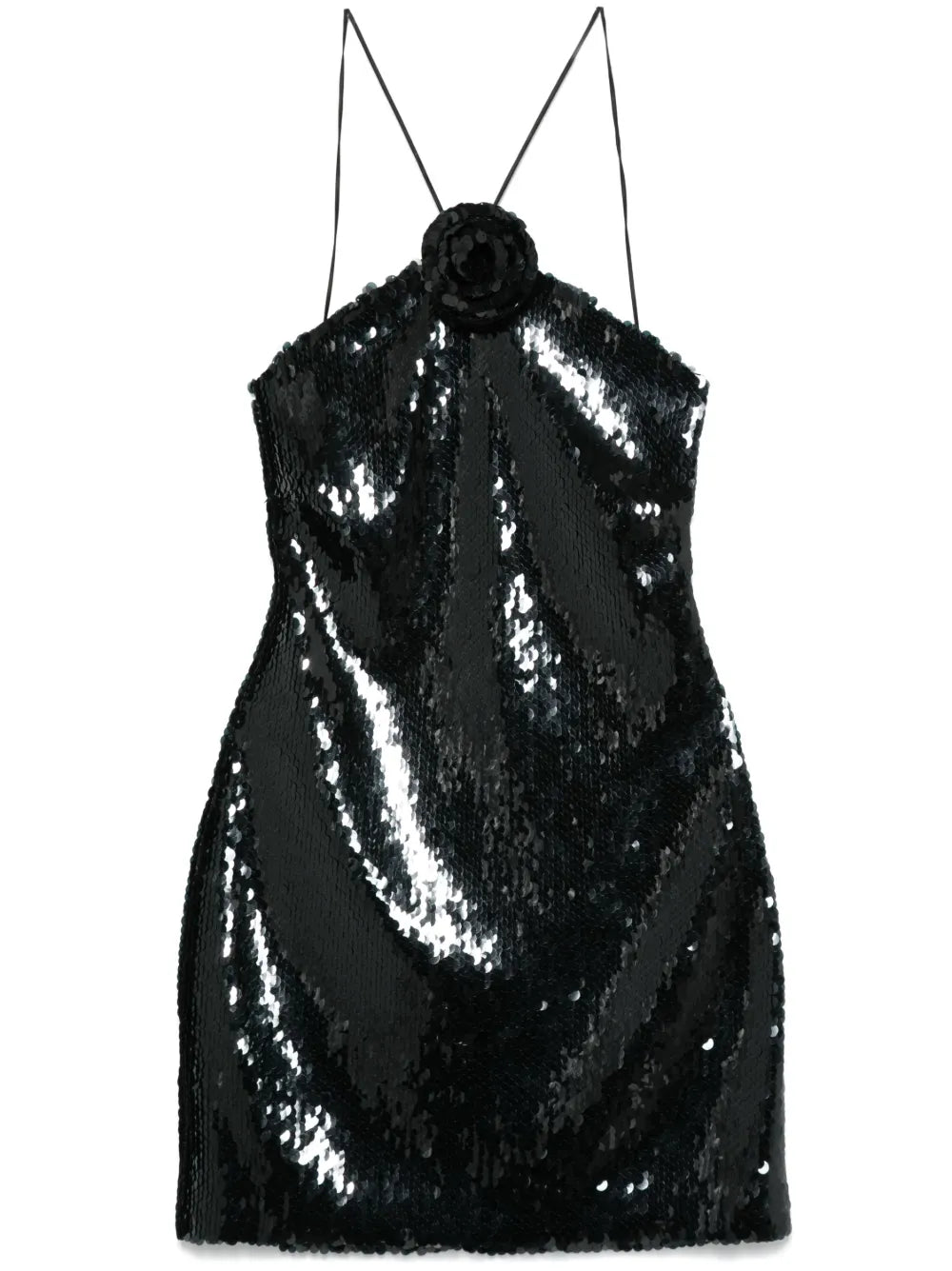 Choker Sequinned Mini Dress