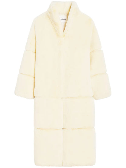 Sylke V-Neck Faux-Fur Coat