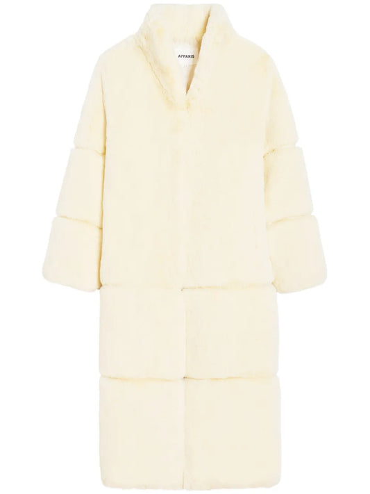 Sylke V-Neck Faux-Fur Coat