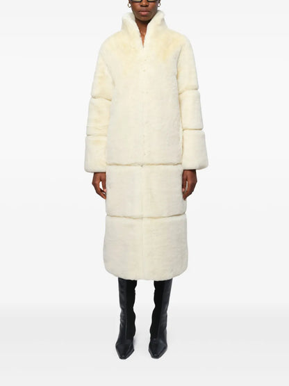 Sylke V-Neck Faux-Fur Coat