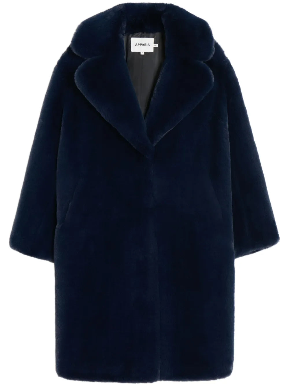 Steffi Wide-Lapels Faux-Fur Coat