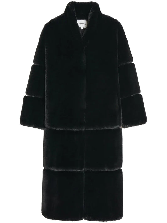 Sylke V-Neck Faux-Fur Coat