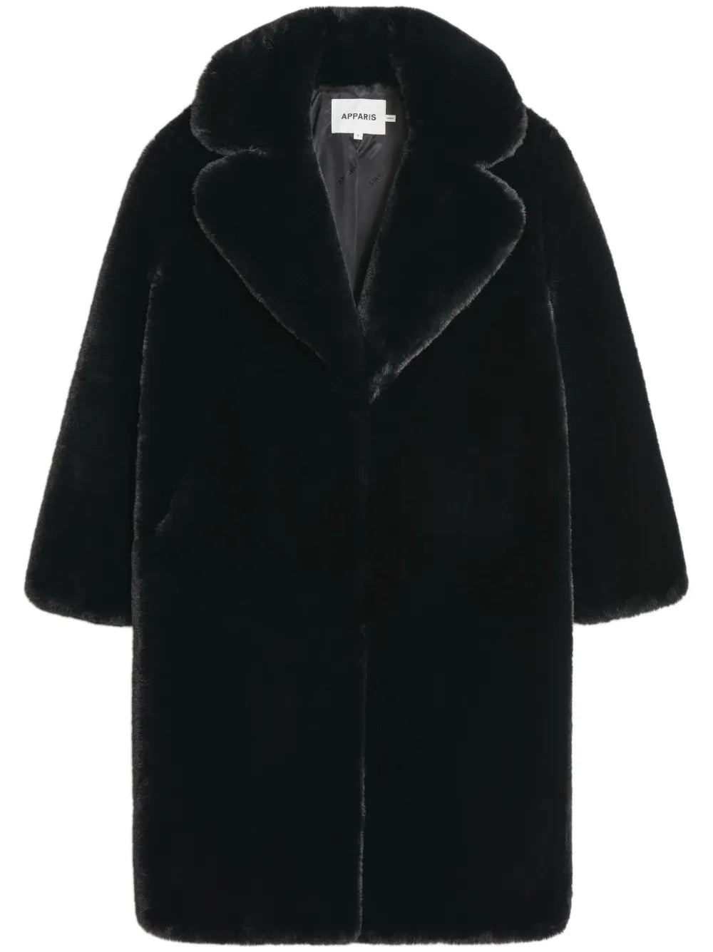 Steffi Wide-Lapels Faux-Fur Coat