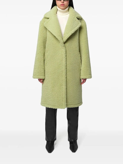 Anei Peak-Lapels Single-Breasted Coat
