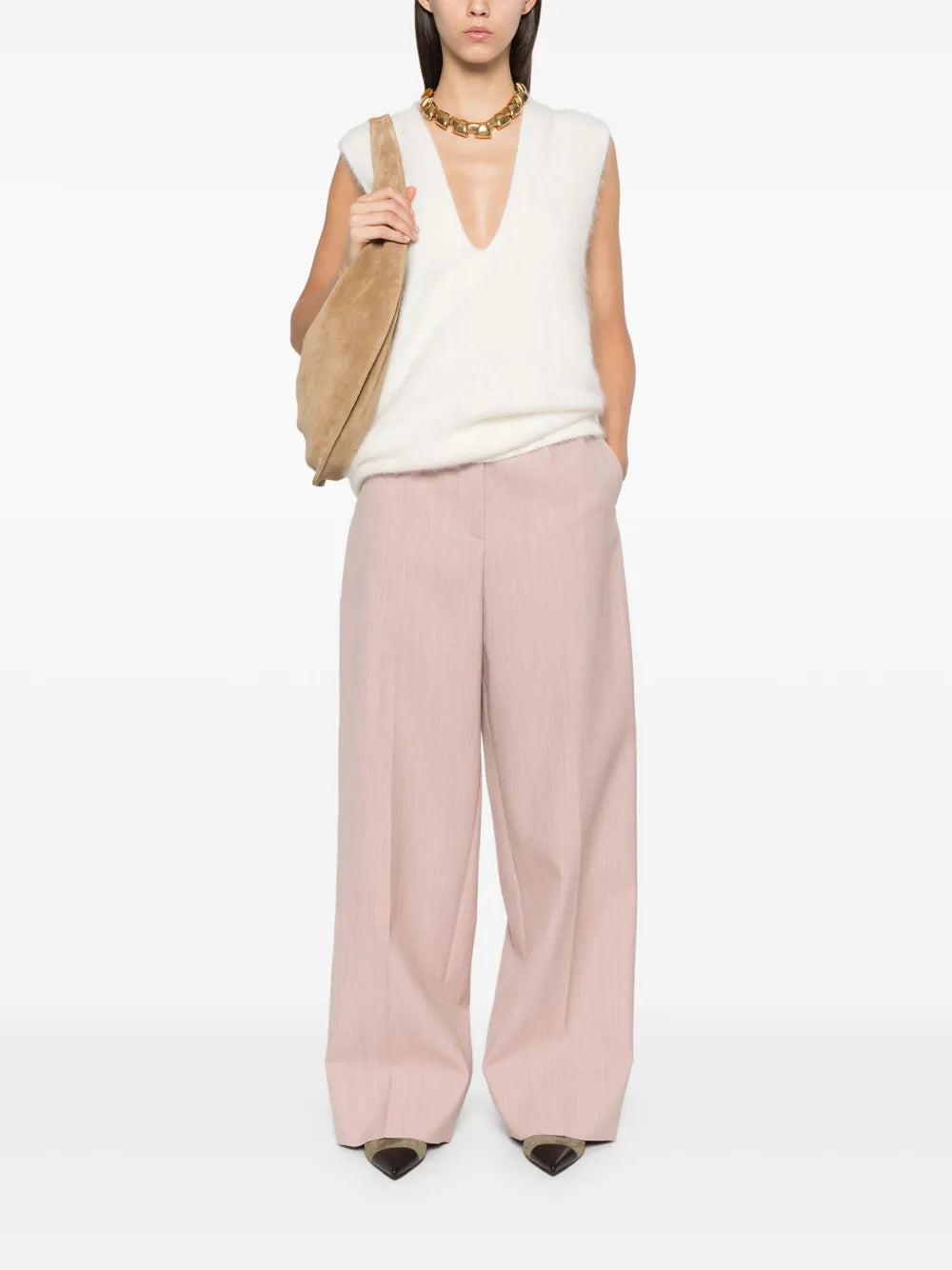 Low-Waist Straight-Leg Trousers