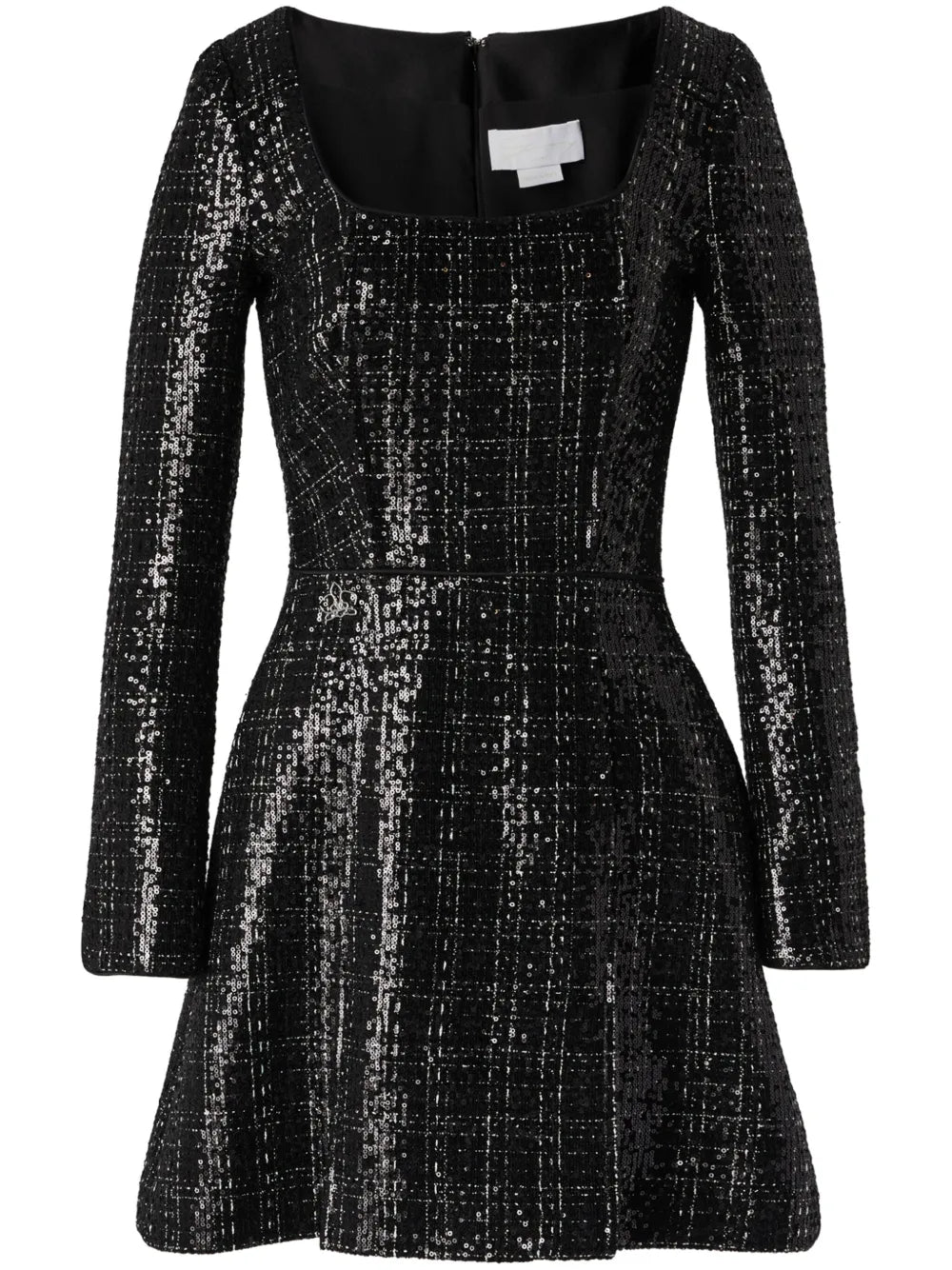 Sequin-Embellished Tweed Mini Dress