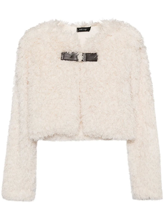 Cropped Buckle Cardigan
