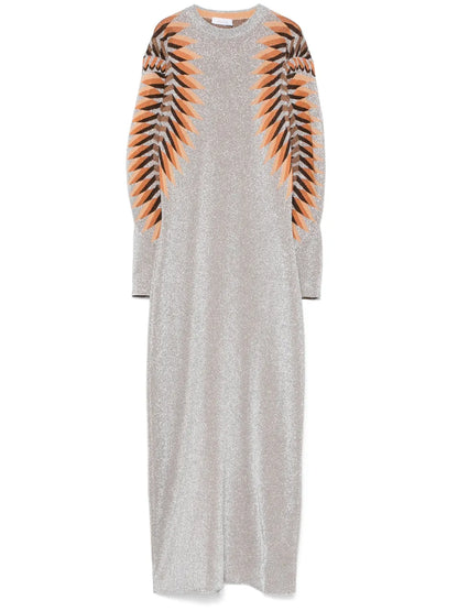 Lurex Jacquard Maxi Dress