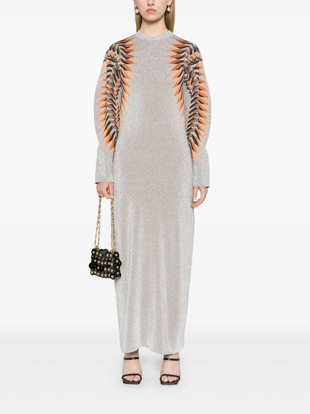 Lurex Jacquard Maxi Dress