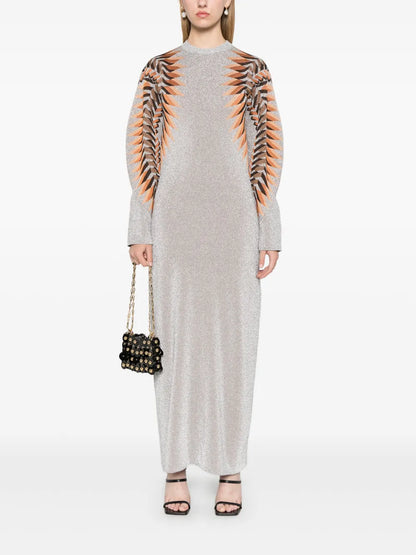 Lurex Jacquard Maxi Dress