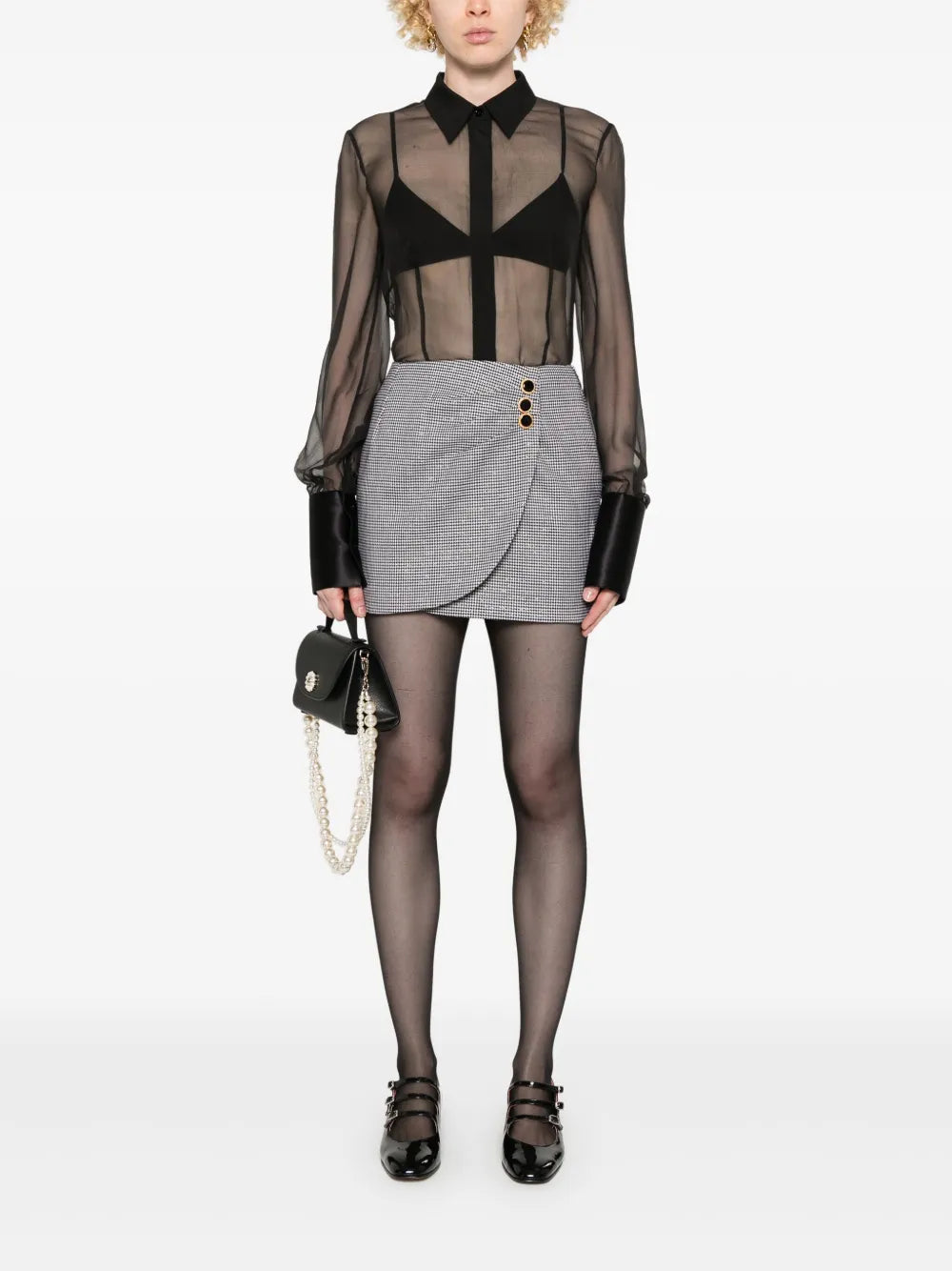 Houndstooth Mini Skirt