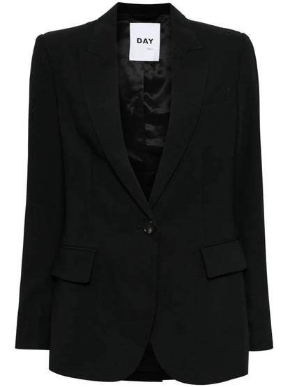 Gabardine Single Breasted Blazer