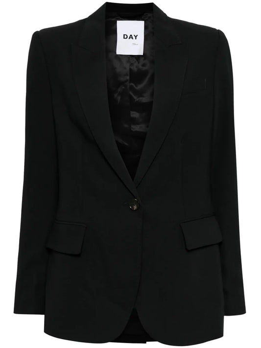 Gabardine Single Breasted Blazer
