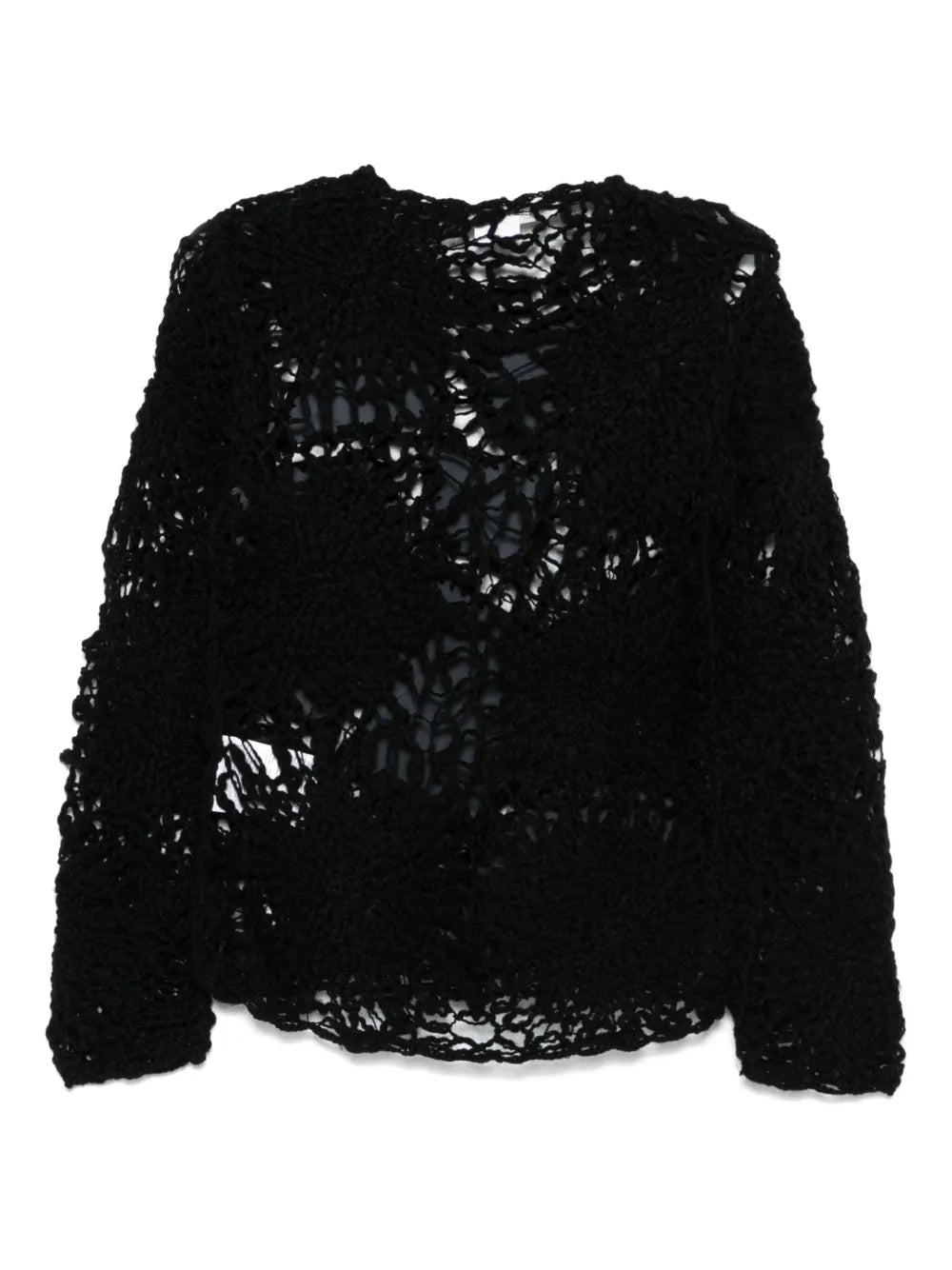 Faux-Leather Patch Sweater