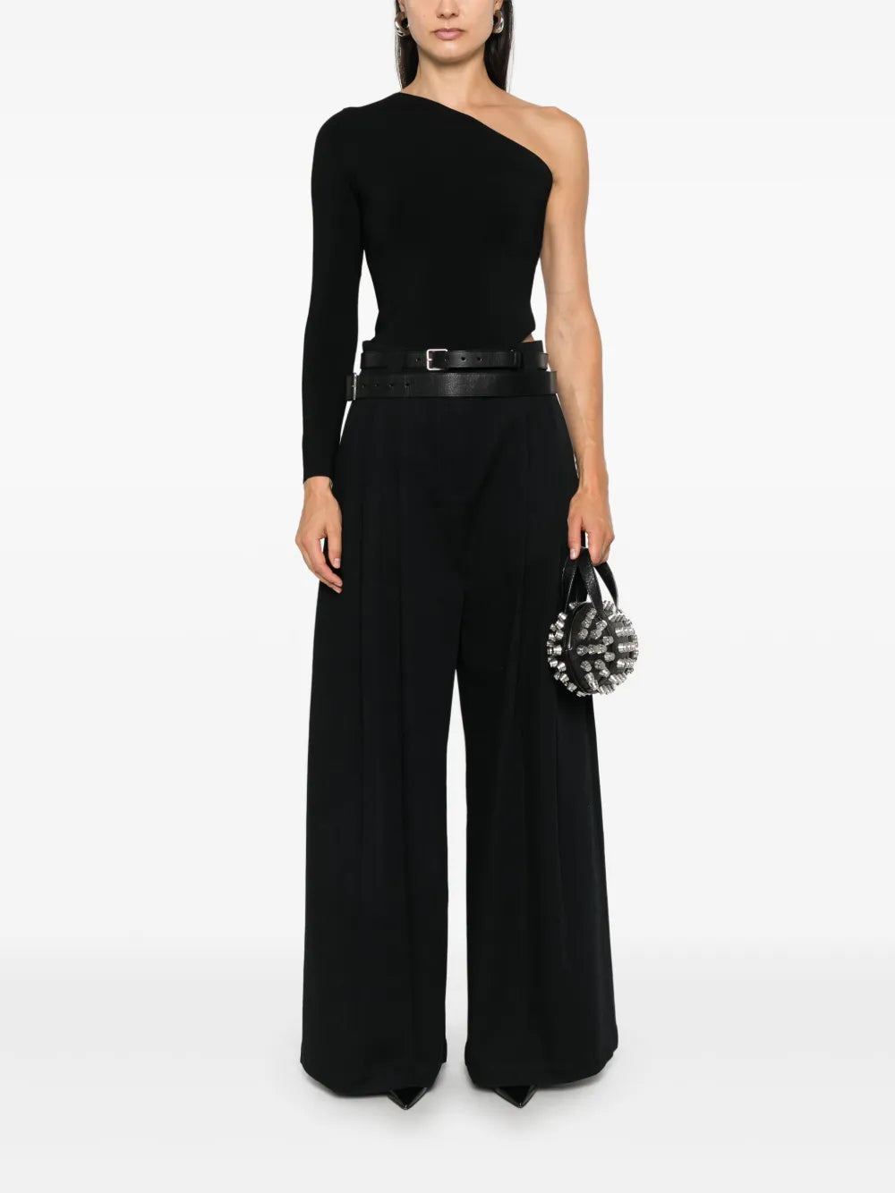 High-Waisted Wide-Leg Trousers