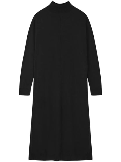 Roll-Neck Midi Dress