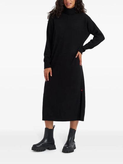 Roll-Neck Midi Dress