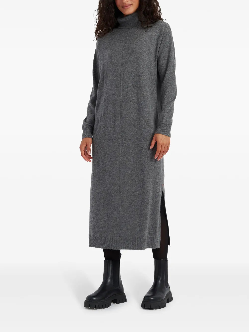 Roll-Neck Knitted Dress
