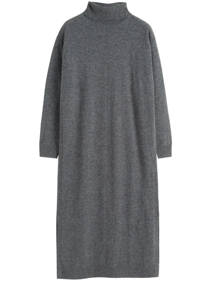 Roll-Neck Knitted Dress