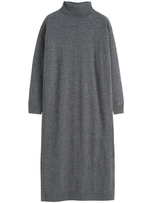 Roll-Neck Knitted Dress