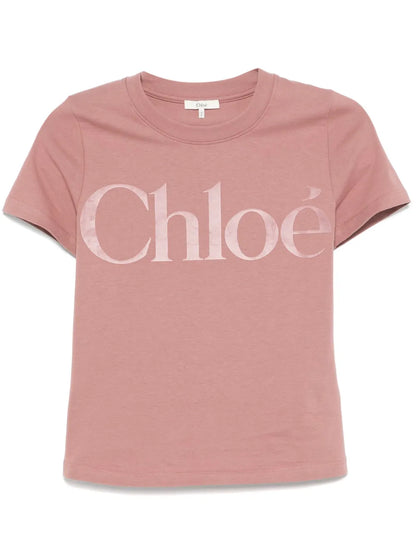 Flocked-Logo T-Shirt