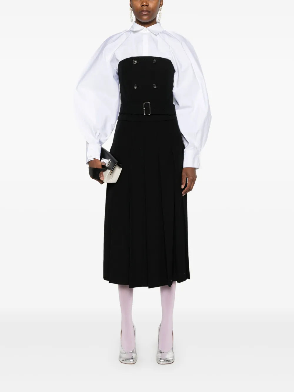 Pleated Midi Dress