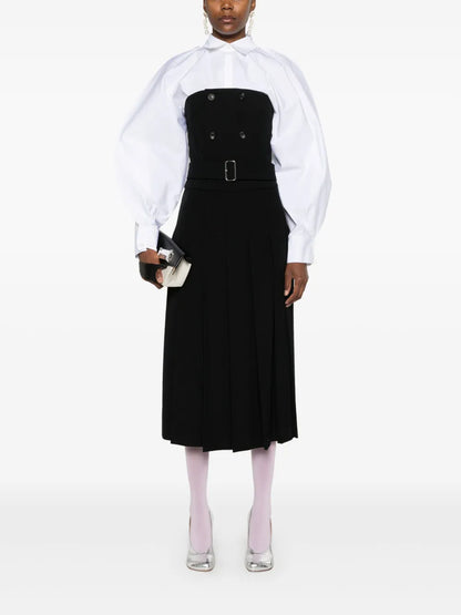 Pleated Midi Dress