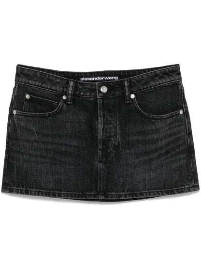 Crystal Denim Mini Skirt