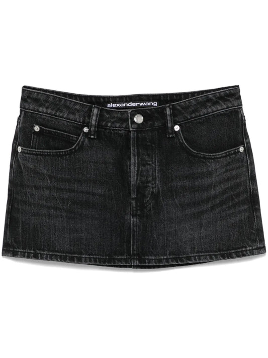 Crystal Denim Mini Skirt