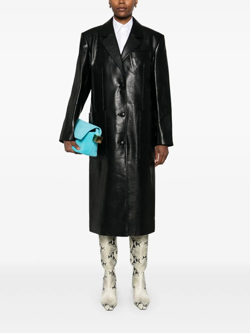 Faux-Leather Coat