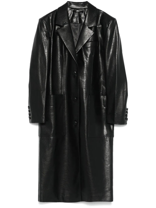 Faux-Leather Coat