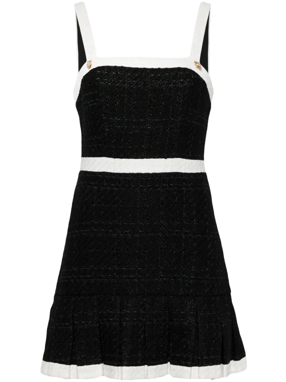 Clarine Square Neck Pleated Dress