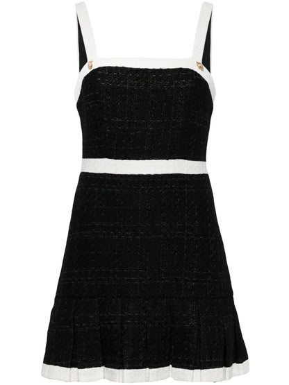 Clarine Square Neck Pleated Dress