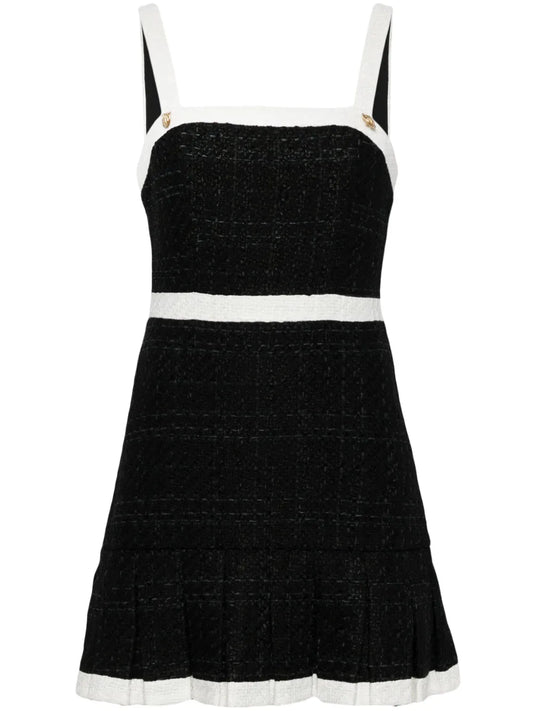 Clarine Square Neck Pleated Dress