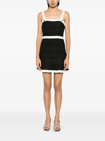 Clarine Square Neck Pleated Dress