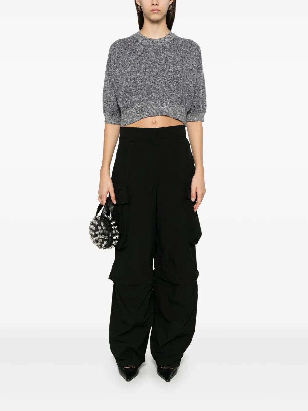 Logo-Embossed Cropped T-Shirt