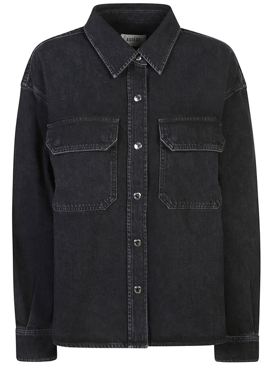Drop-Shoulder Denim Jacket