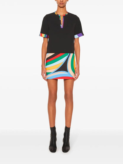 Iride-Print Mini Dress