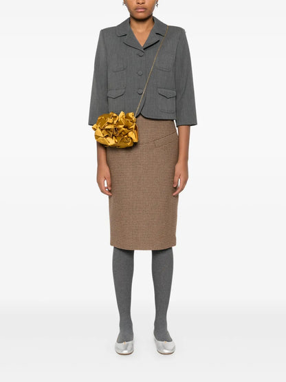 Houndstooth-Check Skirt