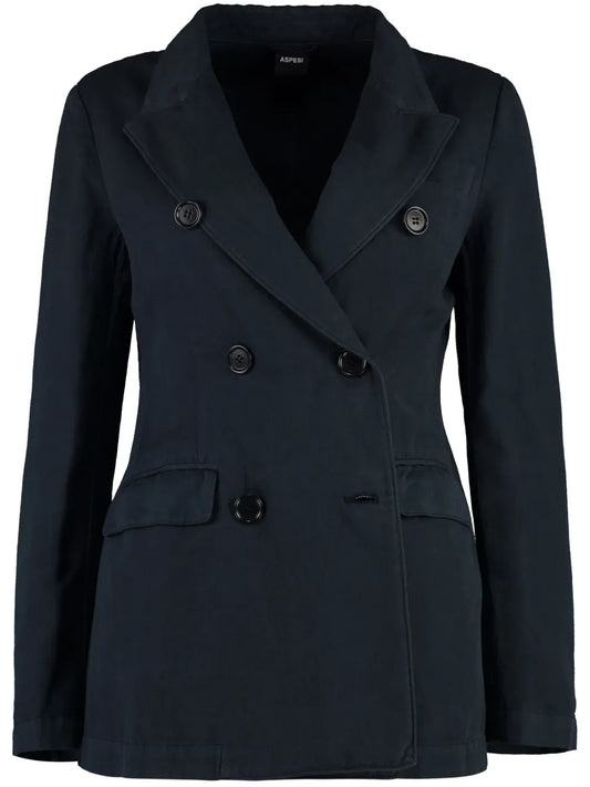 Tailored Cotton-Linen Blazer