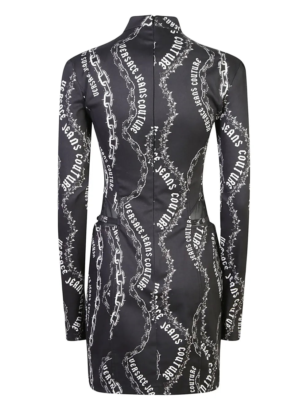 Chain Couture-Print Mini Dress