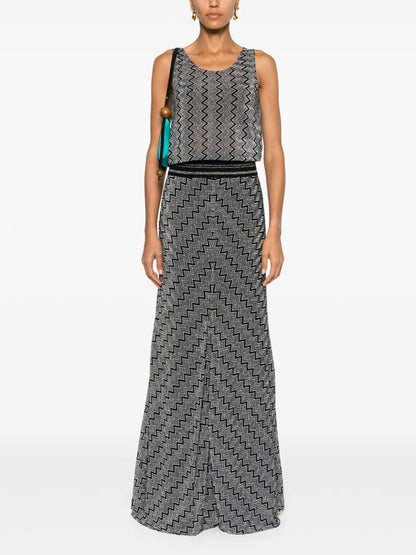Zigzag Lamé Top