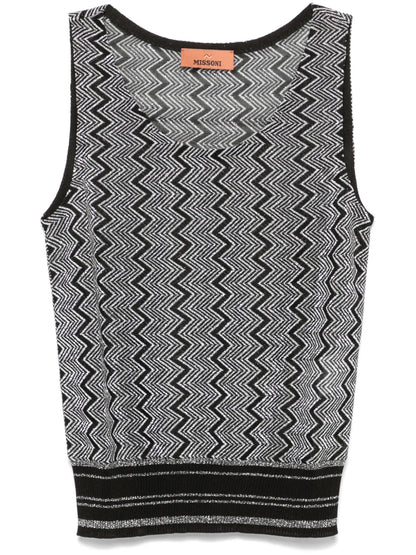 Zigzag Lamé Top