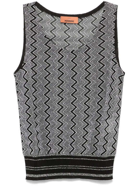 Zigzag Lamé Top